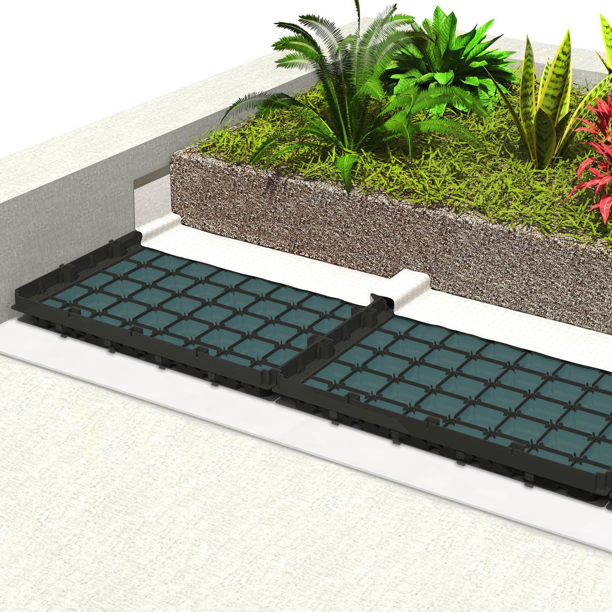 Femox VersiDrain 60 green roof module